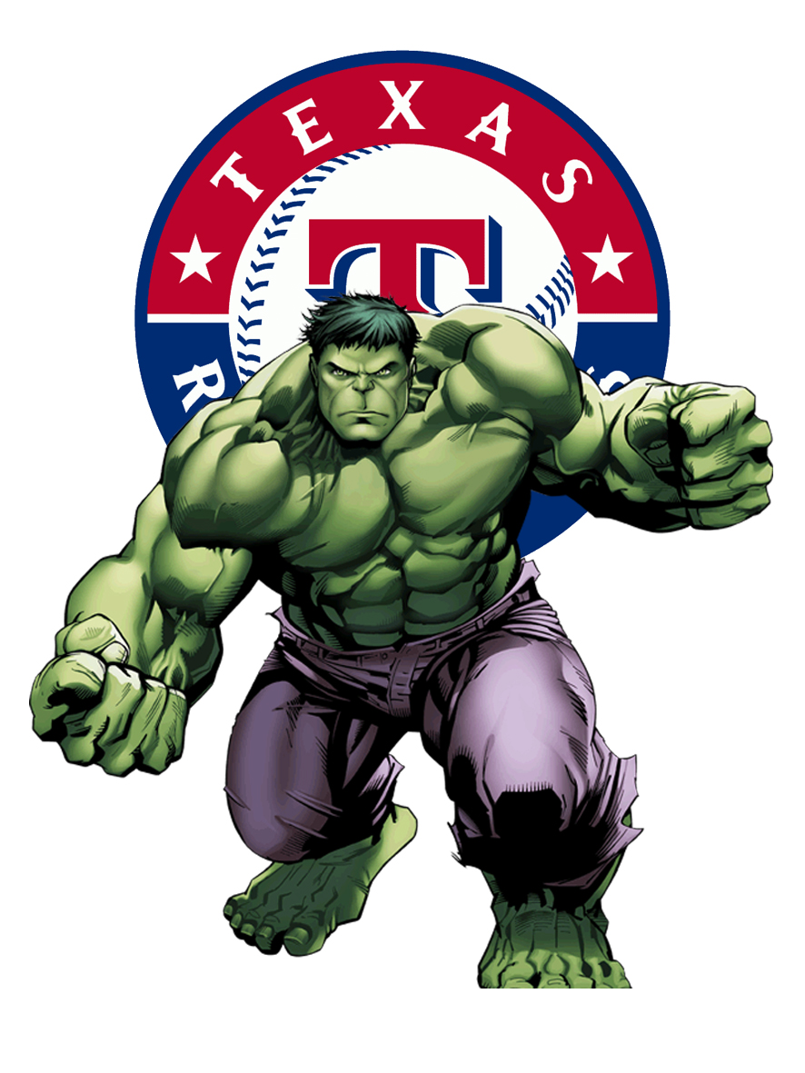 Texas Rangers Hulk Logo vinyl decal